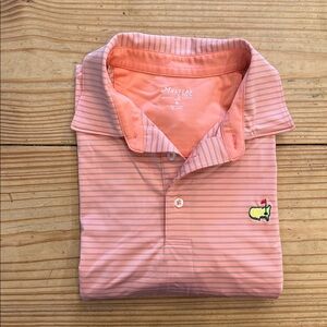 Masters Orange Striped Polo Shirt